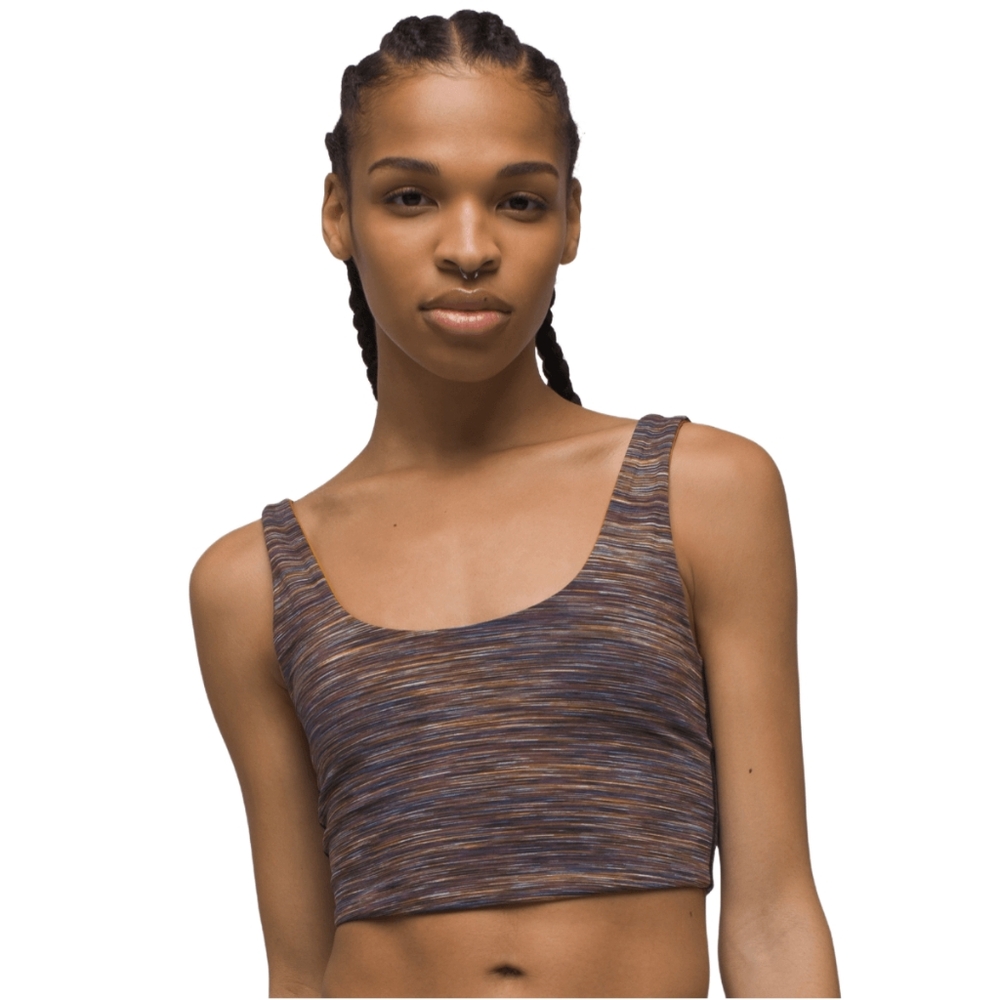 Prana Luxara Reversible Crop Top - Spiced/Mulberry Spacedye